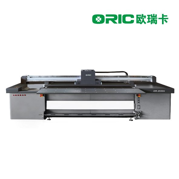 打印 OR-2500H 2.5m UV Roll To Roll et imprimante hybride tout-en-un avec 3-12pcs Ricoh Heads