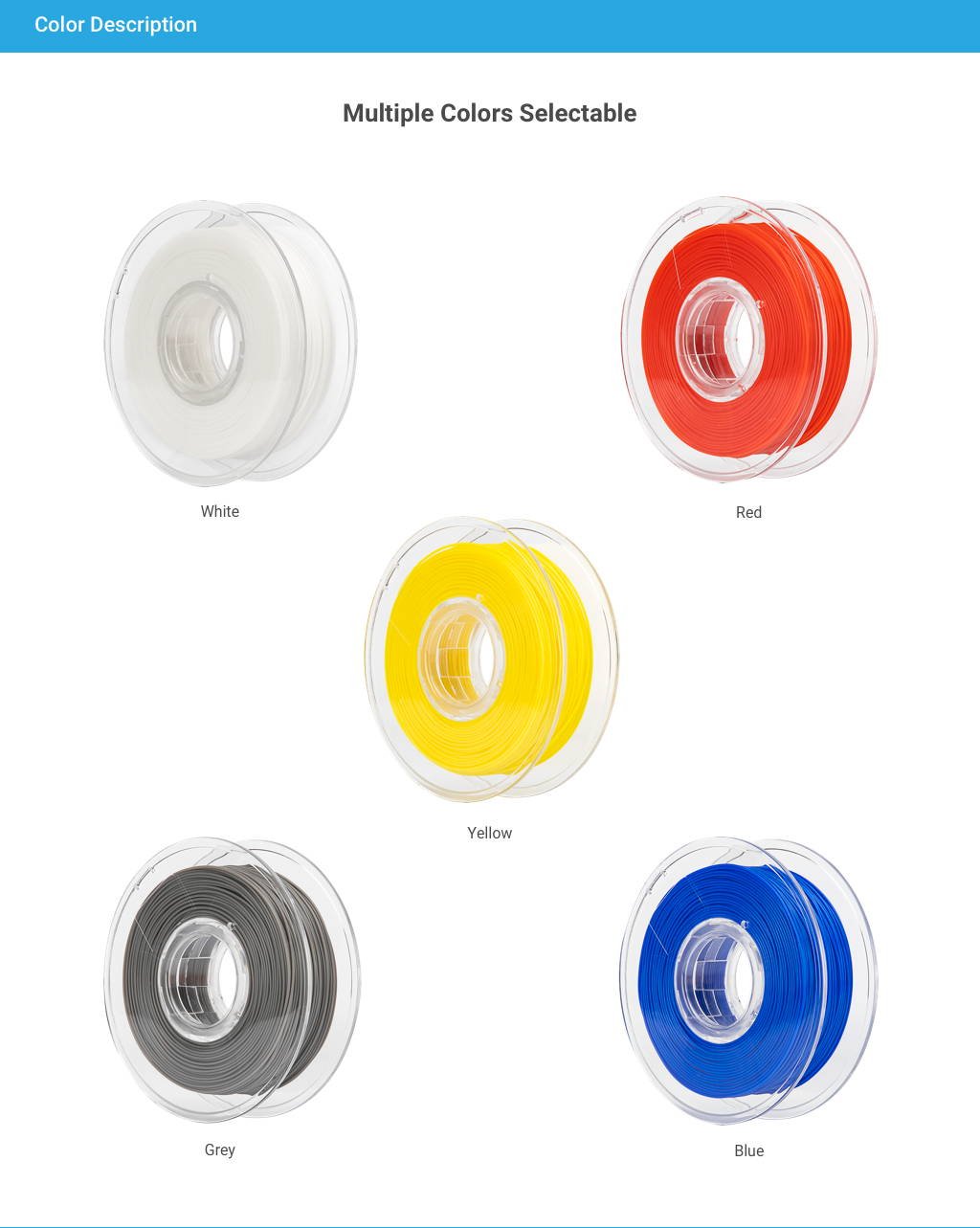 Filament PLA BLUE (500g)