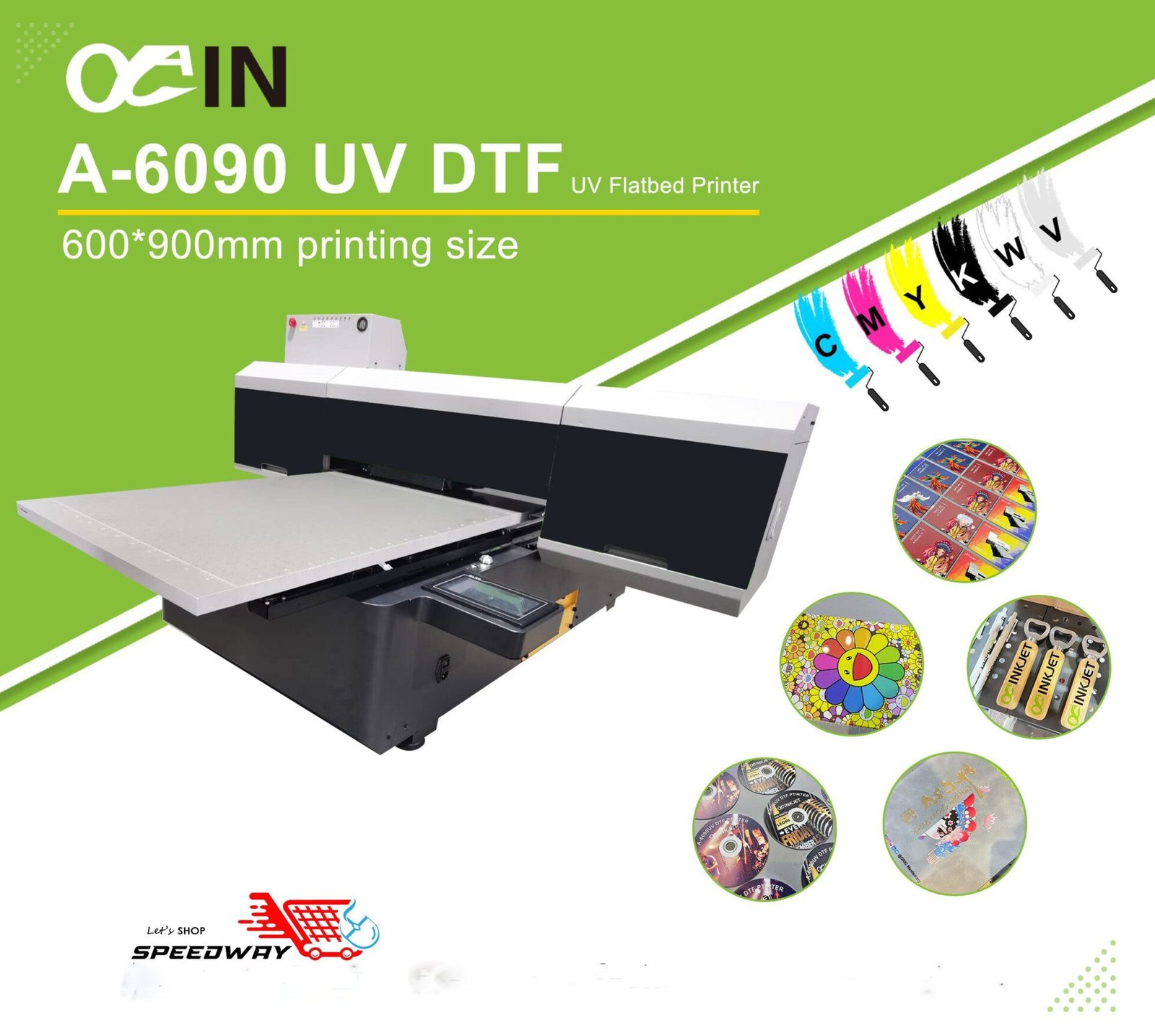 fl Imprimante à plat multifonction AINKJET A-6090 UV Pro