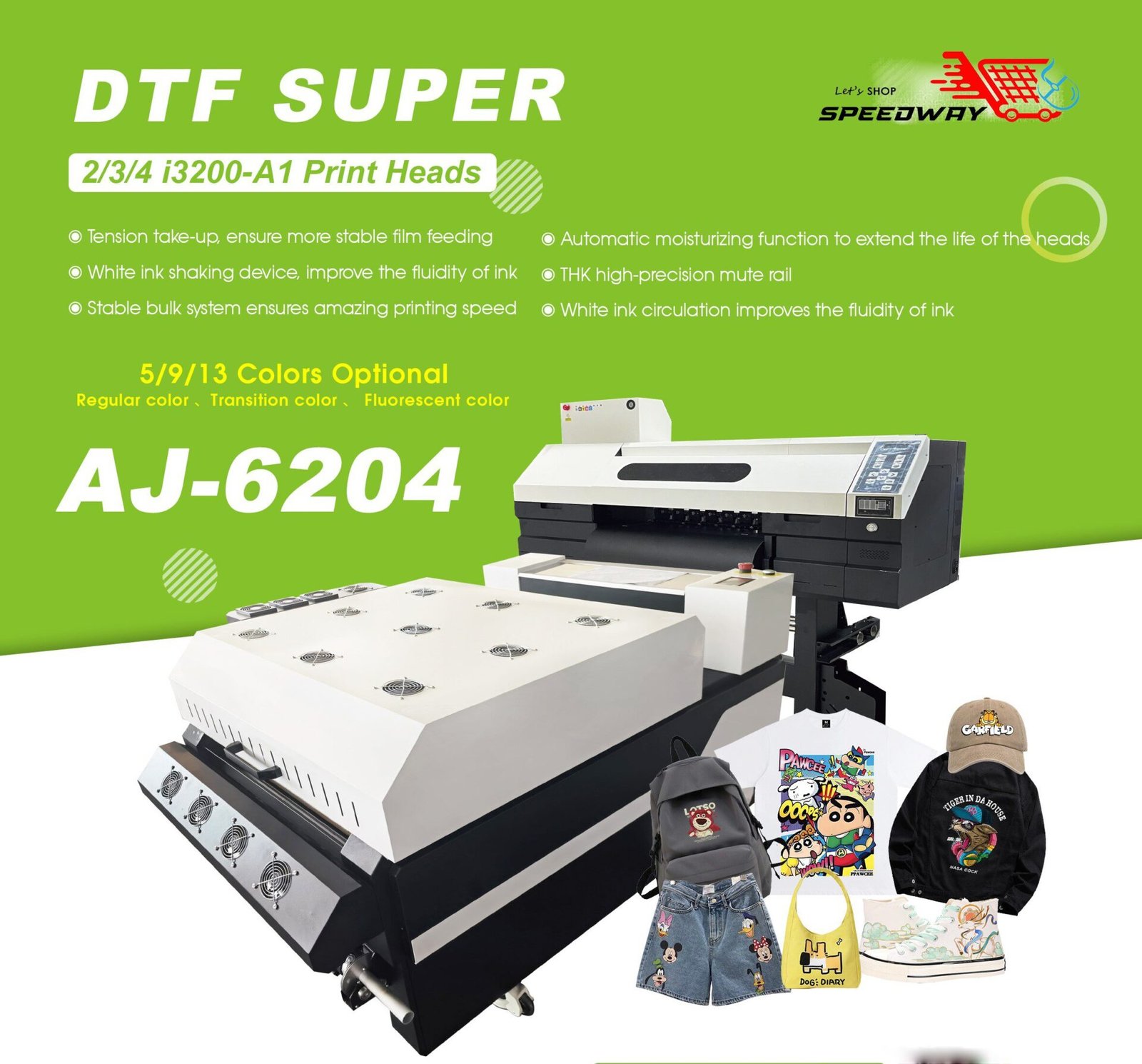 DTF SUPER AINKJET AJ-6204 DTF Super T-shirt Système de transfert thermique numérique Imprimante à poudre